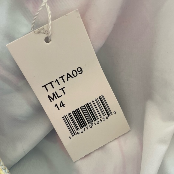 Trina Turk Terra Nostra Plunge Tropical Print Swimsuit Size 14 - Picture 7 of 15